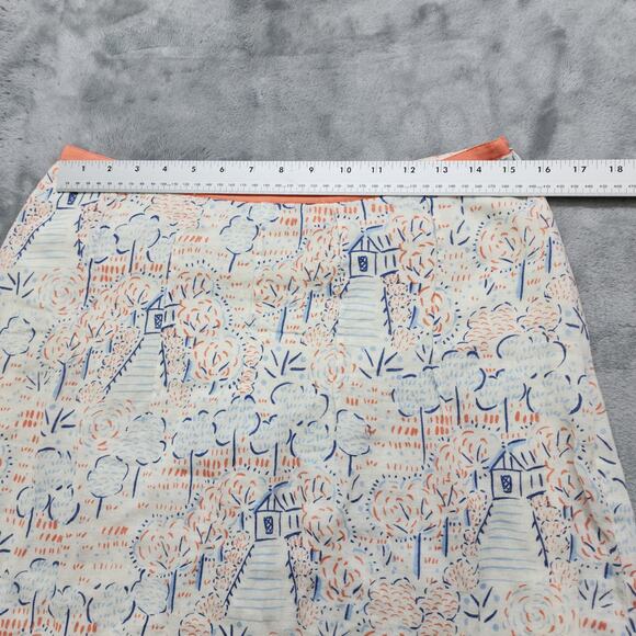 Vintage 90s Liz Claiborne Skirt Size 10 PETITE Linen A-Line Bow Office Preppy - Picture 7 of 9